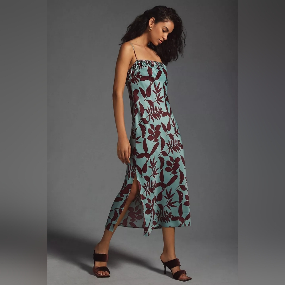 Anthropologie Squareneck Slip Dress Size XXS